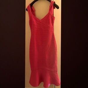 Gorgeous pink short dress by Herve Leger